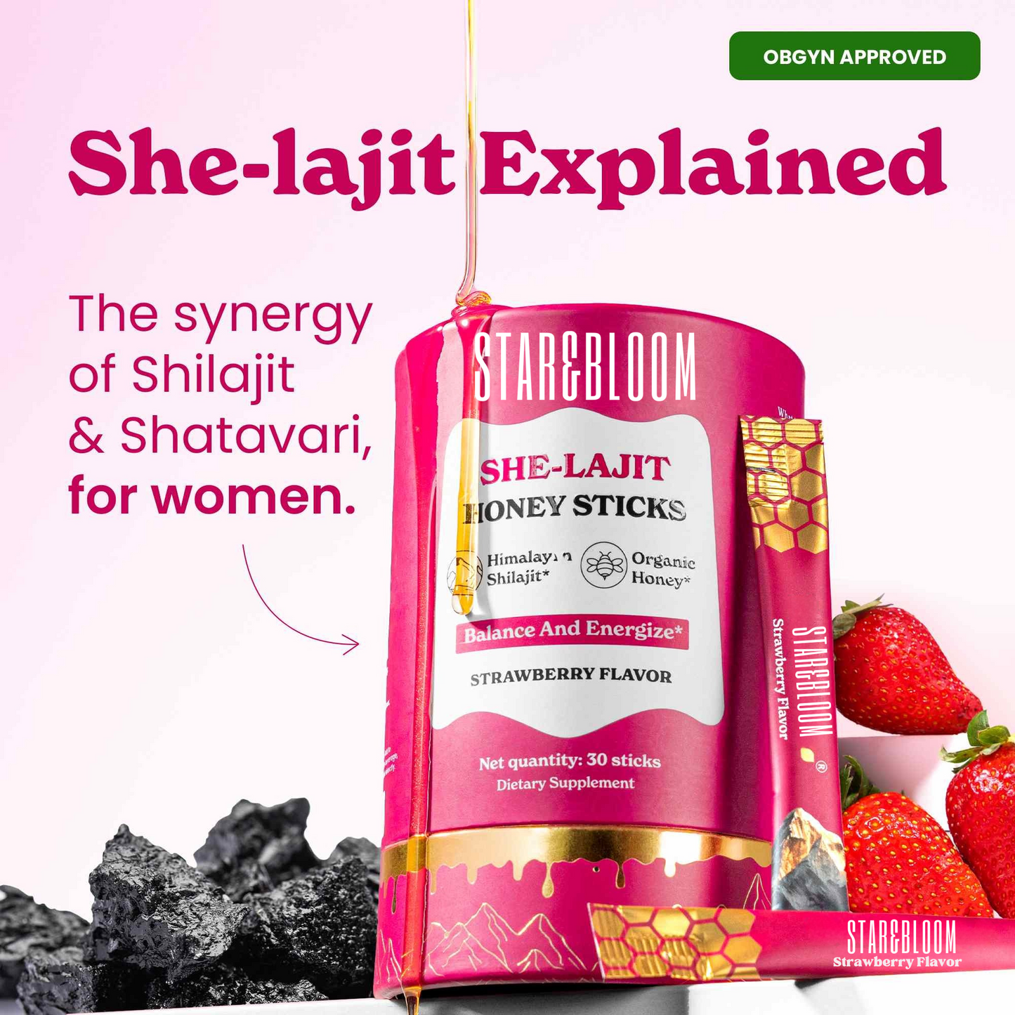 SHE-Lajit Multi-Mineral Honey Sticks